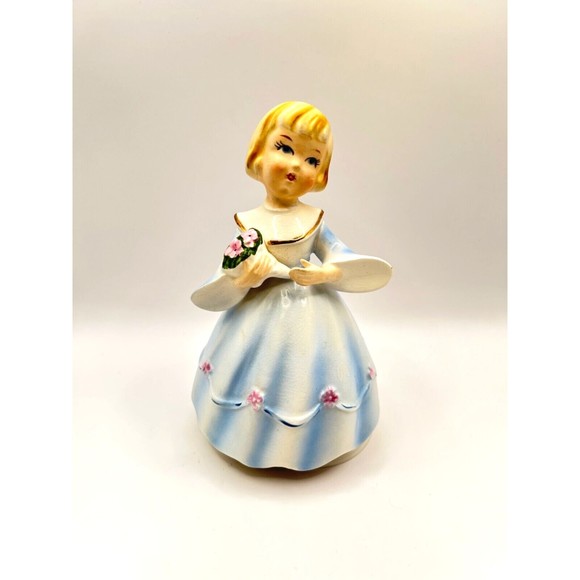 Vintage Schmid Brothers Music Box Lara’s Theme 1963 Girl with‎ Bouquet Japan - Picture 1 of 6
